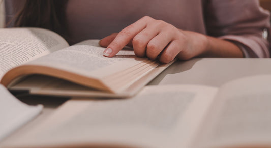 Reading dressage and horsemanship books